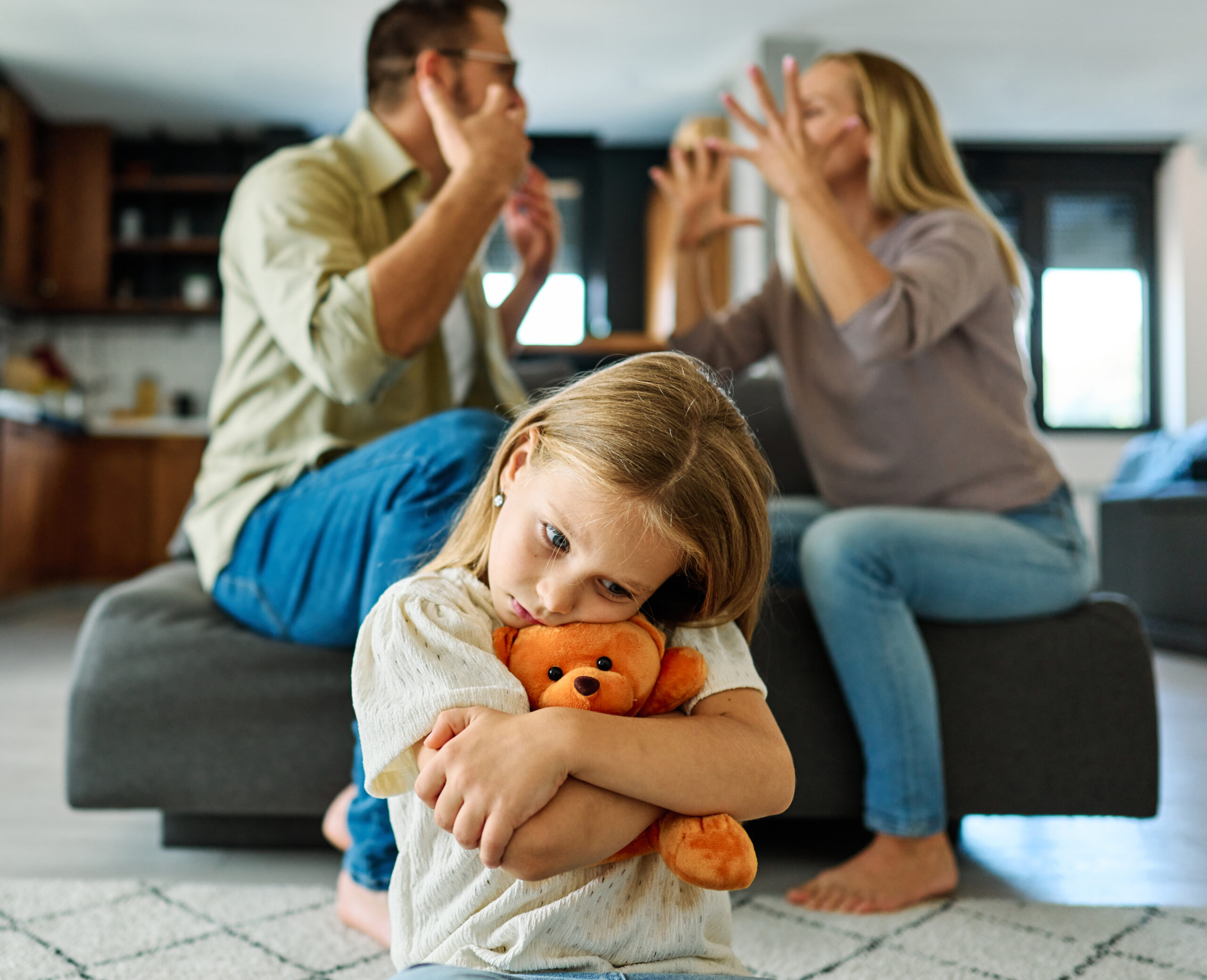 child mother family problem father woman conflict girl arguing a